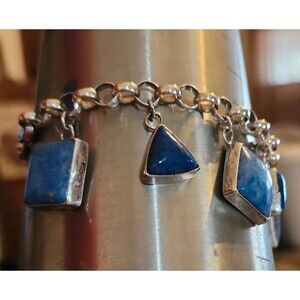 925 Sterling and Lapis Lazuli Bracelet